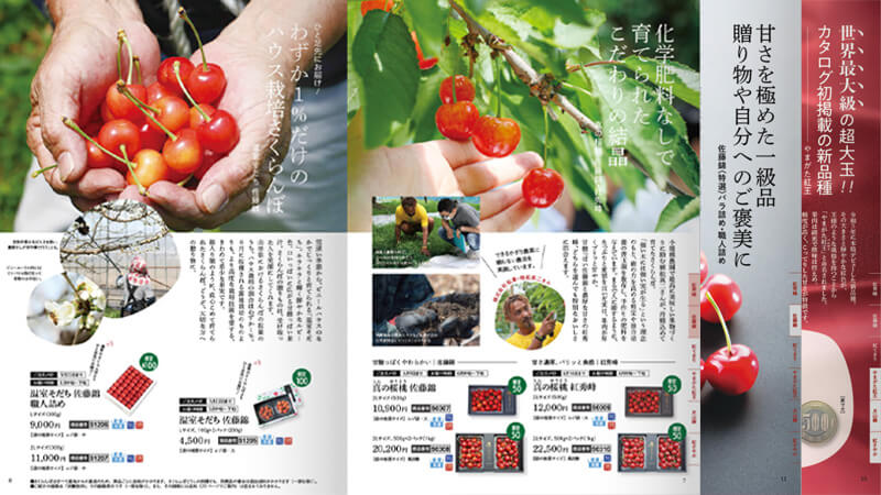 さくらんぼ農家さんと清川屋スタッフの笑顔写真