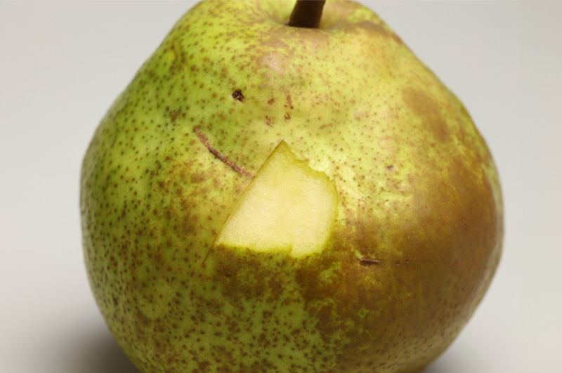 訳あり大玉ラ・フランス_傷の下の果肉はきれいな状態です