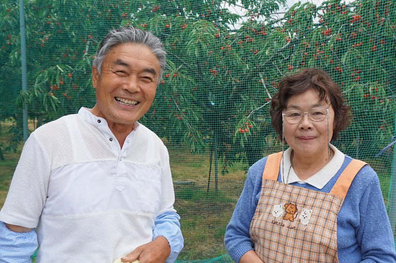 清川屋の特選佐藤錦を育てる農家さん