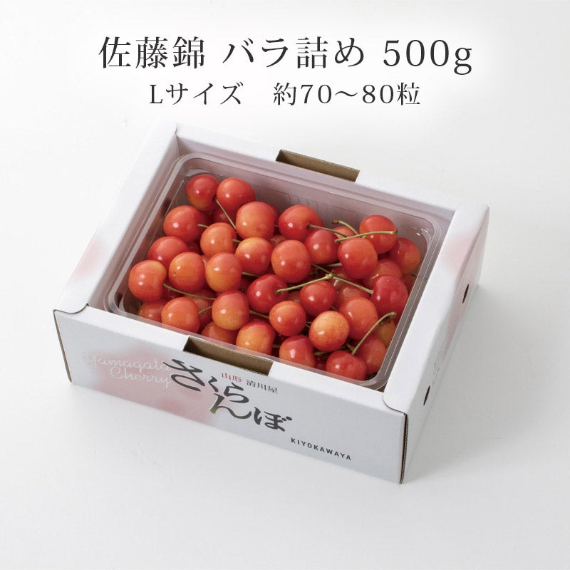 佐藤錦 L 500g 2026予約｜1.7万箱超の実績｜山形さくらんぼ：清川屋