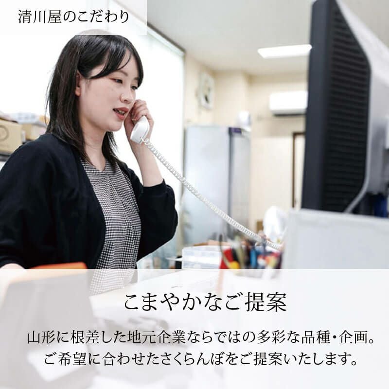 佐藤錦 特選 職人詰め 2L 600g 山形さくらんぼ大粒手詰め贈答用｜清川屋