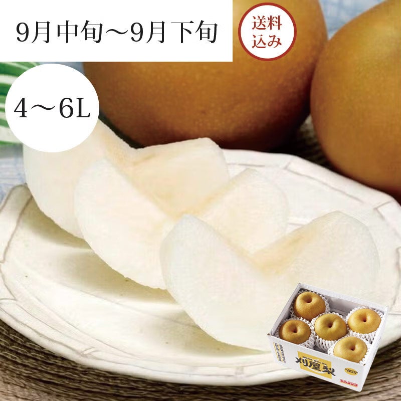 特選刈屋梨 豊水 4～5玉 約2kg 9月中旬～9月下旬お届け