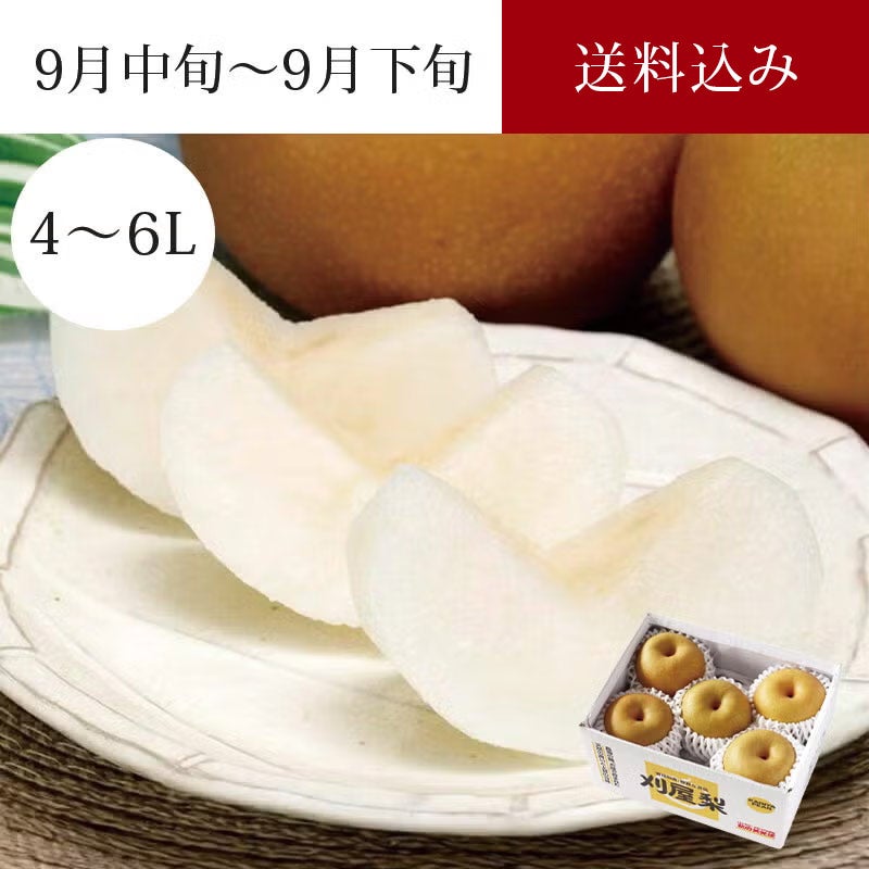 特選刈屋梨 豊水 4～5玉 約2kg 9月中旬～9月下旬お届け