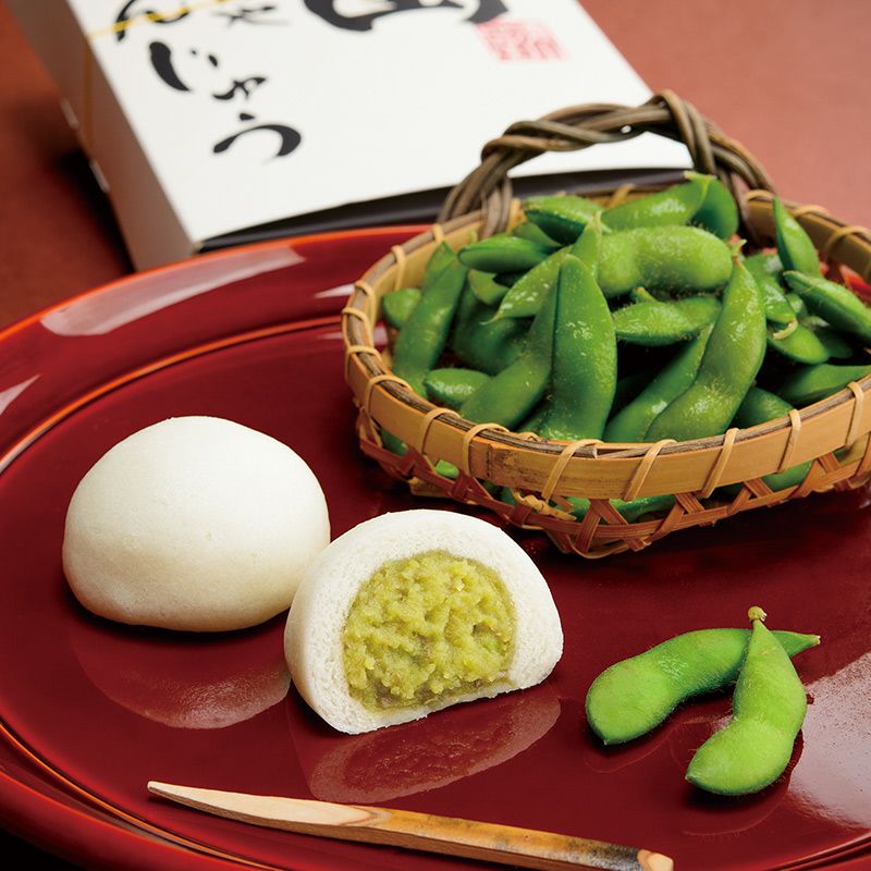 元祖白山だだちゃまんじゅう 18個入 だだちゃ豆餡ふっくら食感のお饅頭