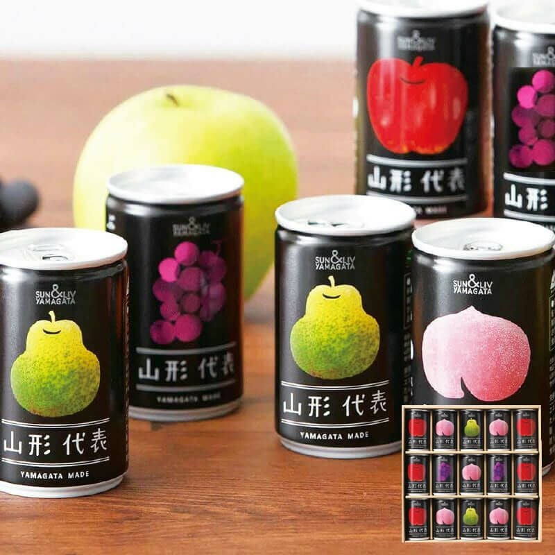 山形代表ジュース 15本入 山形県産果汁100％の濃厚ジュース詰合せ｜清川屋