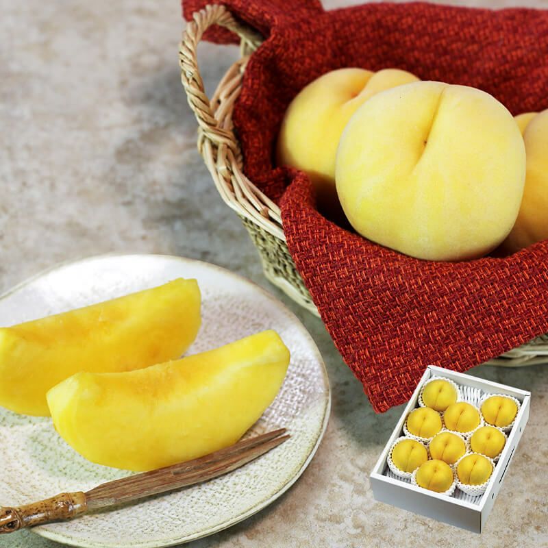 光月 桃 山形県産もも硬めの桃まろやかな甘さの黄桃｜清川屋