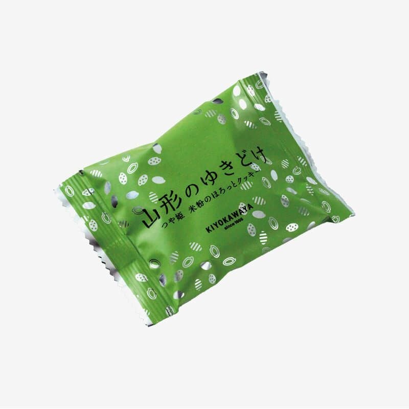 山形のゆきどけ 抹茶 1個 つや姫の米粉を贅沢に使用ほろっと口どけ抹茶