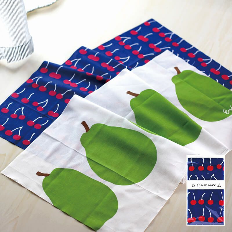 やまがたフルーツ日和-手ぬぐい_イメージ